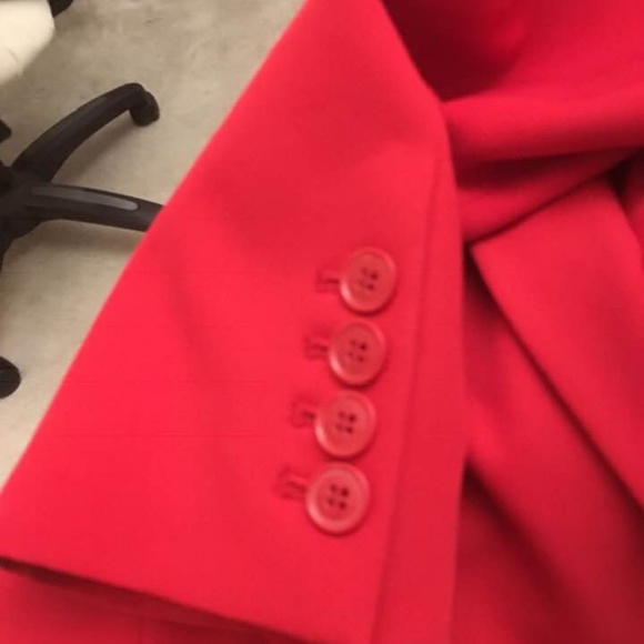 Tommy Hilfiger Red Scarlet Womens fitted Blazer 8 - Picture 6 of 8
